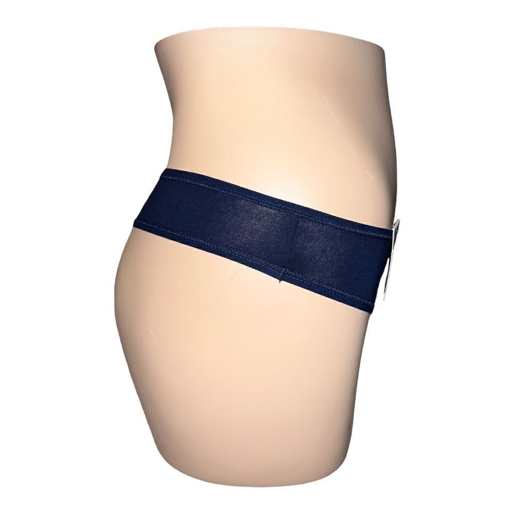 Calvin Klein Womens Navy Cotton Form Thong Underwear QD3643 Medium NWT - Picture 3 of 9